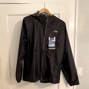 Black Outdoor Research Rain Jacket